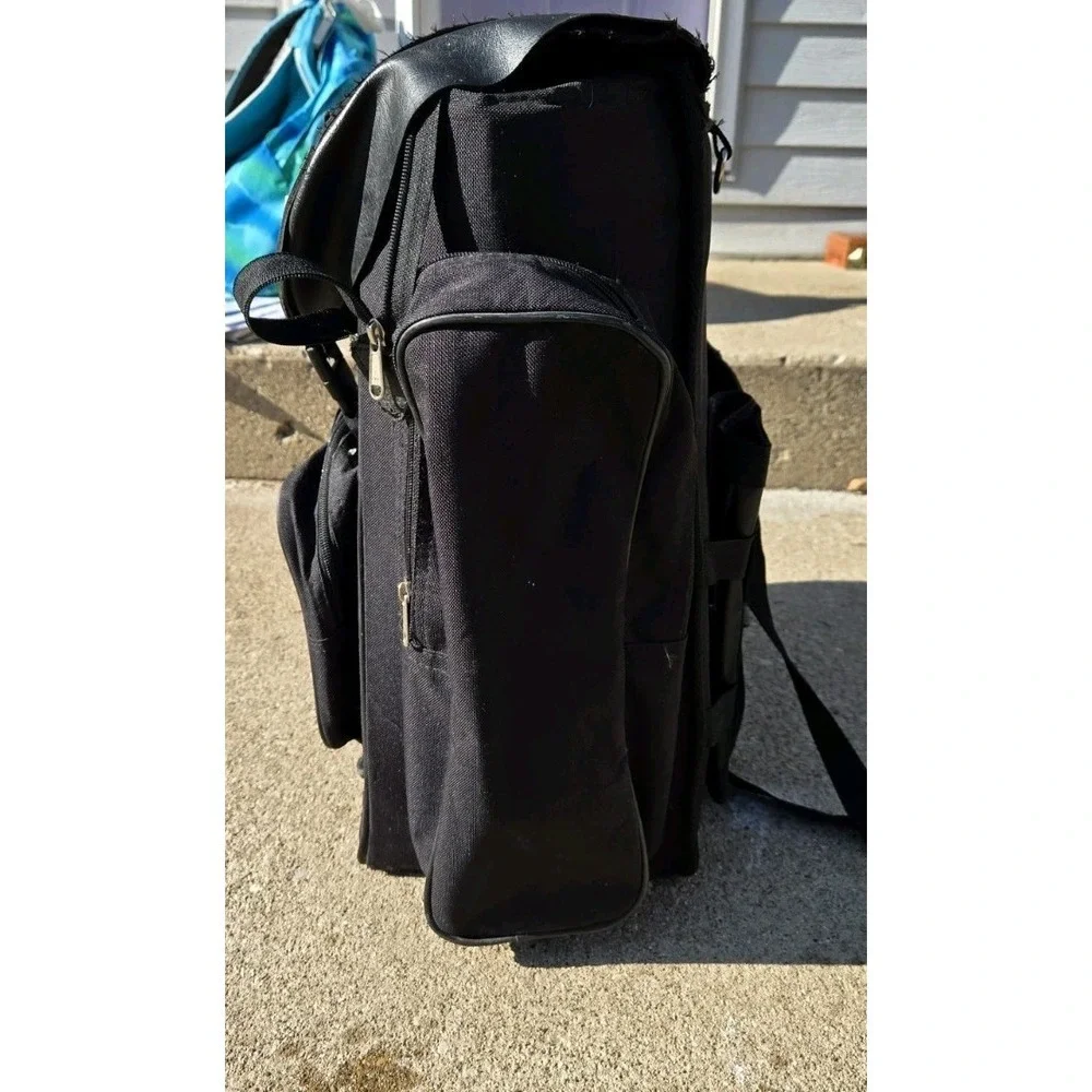 Vintage Motorcycle Sissy Bar Touring Bag Spider's Multi Pocket Road Gear